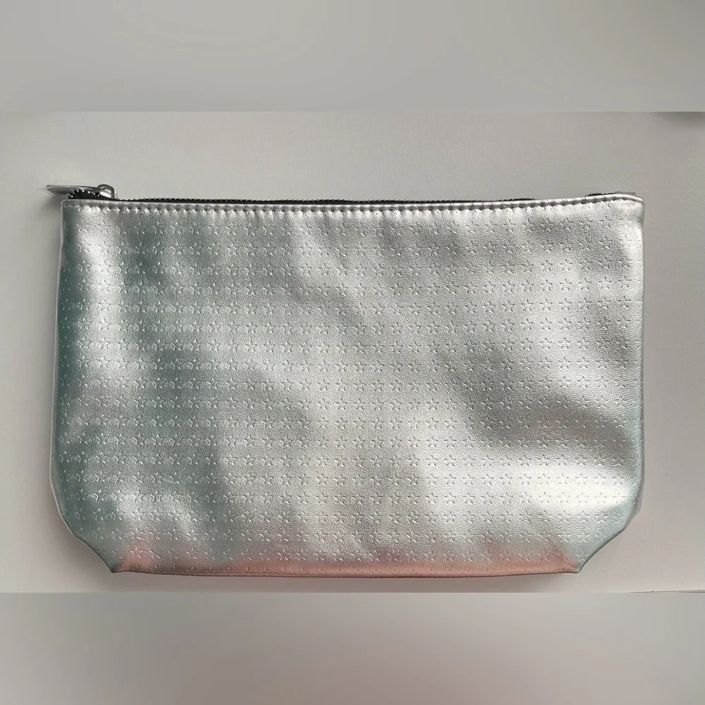 YSL Beaute Silver Argent Stars Cosmetic Pouch